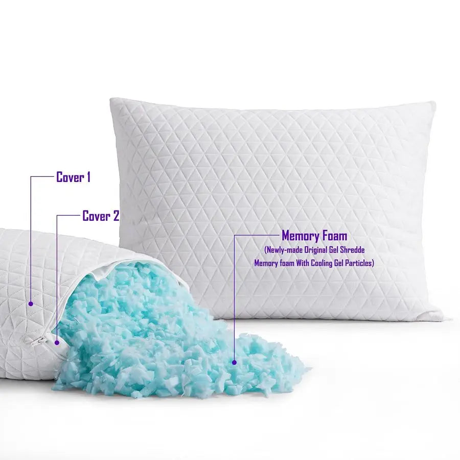 2 Pcs Adjustable Cooling Pillows