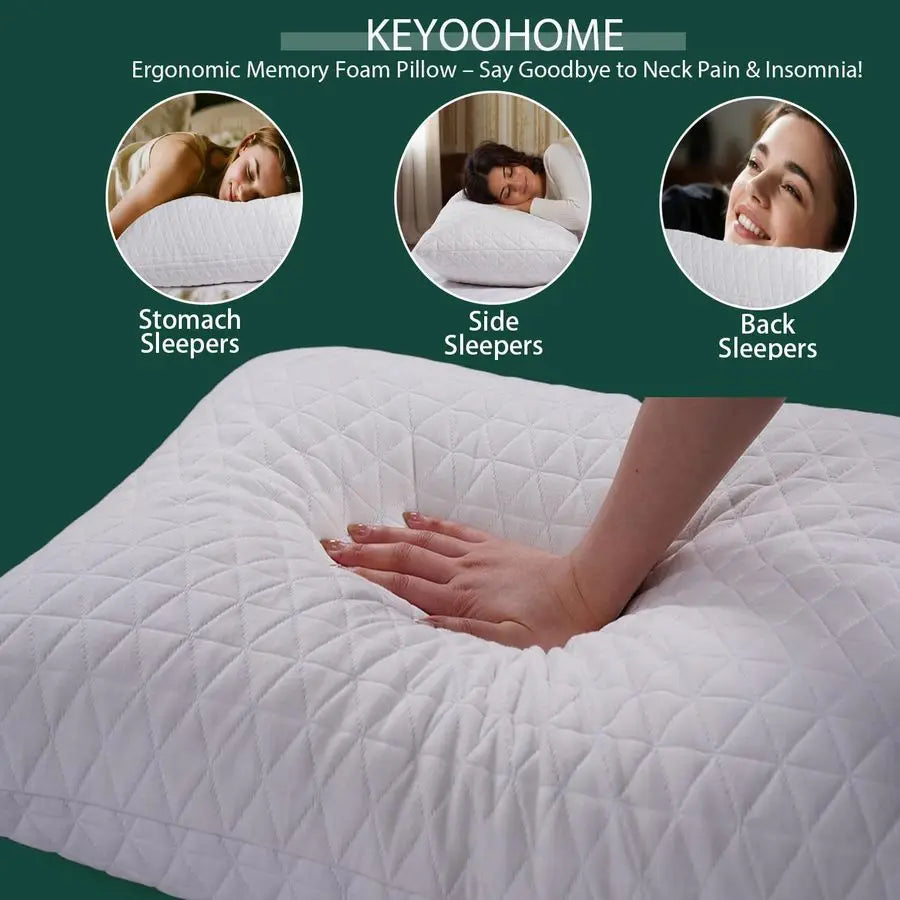 2 Pcs Adjustable Cooling Pillows